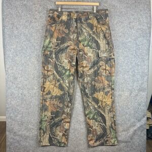 ScentLok Camouflage Hunting Pants Mens XL Realtree Timber Odor Eliminating Cargo